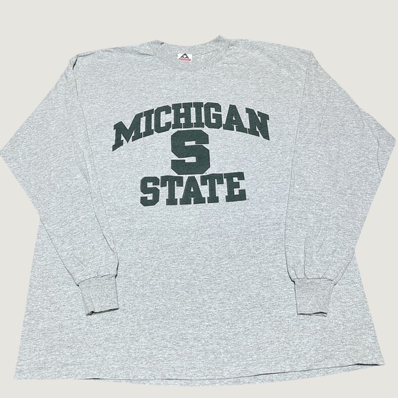 Alstyle Apparel & Activewear Other - Vintage Michigan State T-Shirt Mens XL NCAA‎ Spartans Heather Gray Long Sleeve